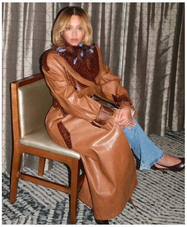 Super Bowl LX Beyonce Leather Coat