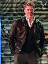 Brad Pitt Wolves 2024 Leather Jacket