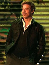 Brad Pitt Wolves 2024 Leather Jacket