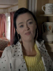 Carol Brassic S05 White Leather Jacket