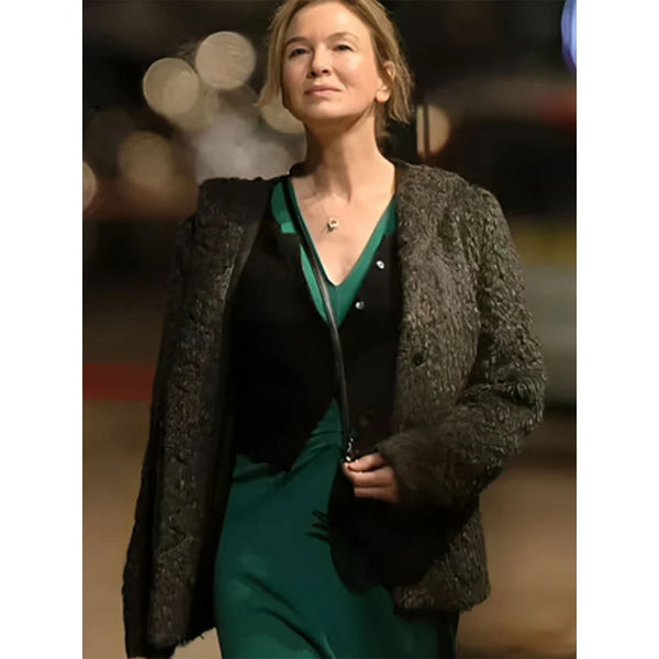 Bridget Jones Mad About The Boy 2025 Renée Zellweger Gray Coat