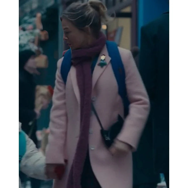 Bridget Jones Mad About The Boy Renée Zellweger Pink Coat