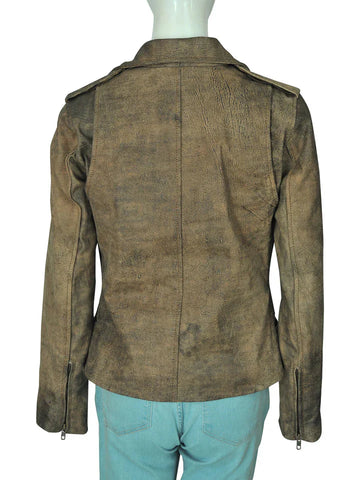 Women's Brown Vintage Leather Jacket