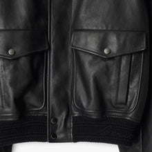 Burberry Black Bomber Leather Jacket
