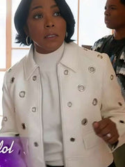 9-1-1 S08 Athena Grant White Leather Jacket