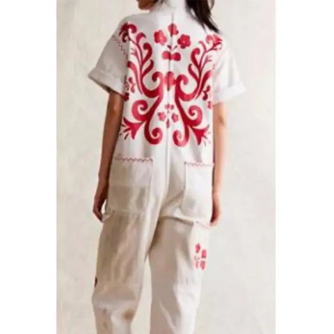 Sweet Magnolias S04 Caroline Lagerfelt Red Floral Jumpsuit