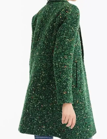 Elizabeth Asher Chicago Med S10 Green Speckled Coat