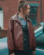 Gemma Daddy Issues 2024 Brown Leather Jacket