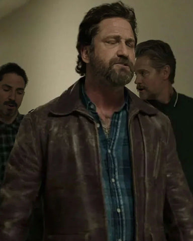 Gerard Butler Den Of Thieves 2 Pantera Brown Jacket