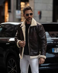 Henry Sheepskin Shearling Aviator Jacket