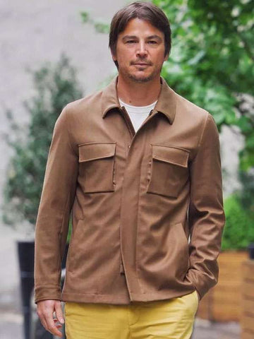 Josh Hartnett NYC 2025 Brown Jacket