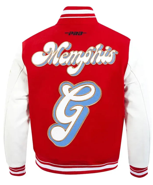 Memphis Grizzlies 2024/25 City Edition Chenille Red Varsity Jacket