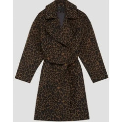 Murder in a Small Town Stana Katic Brown Print Coat