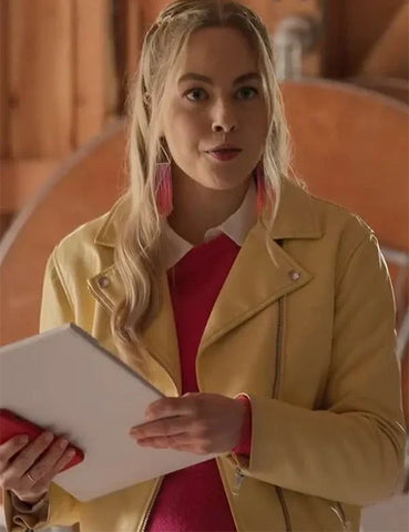 Virgin River S06 Sarah Dugdale Yellow Leather Jacket