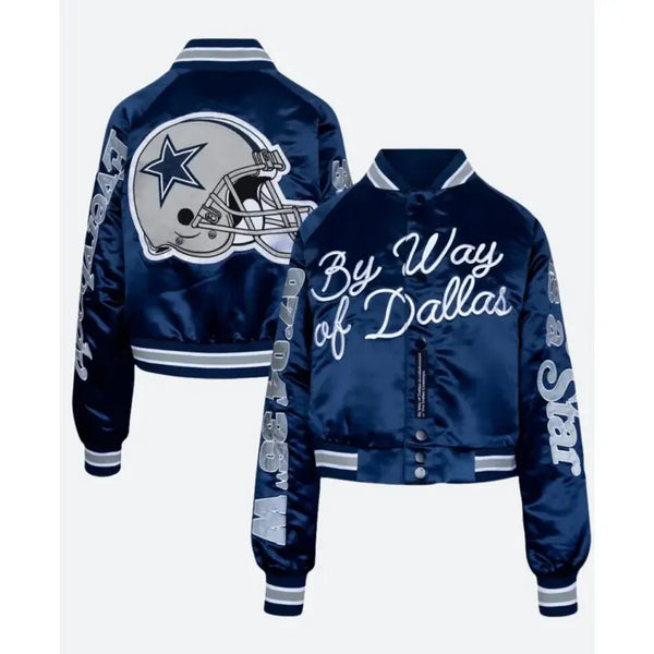 Cowboys By Way of Dallas Blue Varsity Jacket
