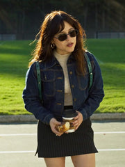 Miller’s Girl Jenna Ortega Blue Denim Jacket