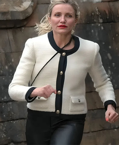 Cameron Diaz Back In Action White Jacket