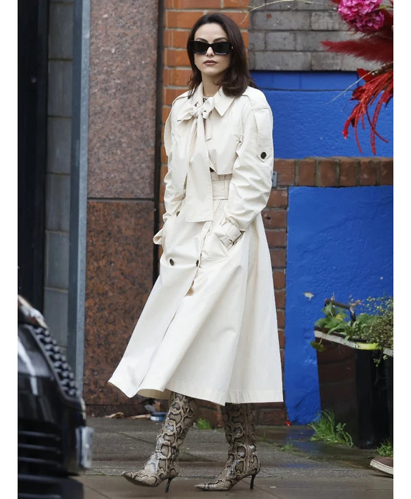 Camila Mendes Cream Trench Coat