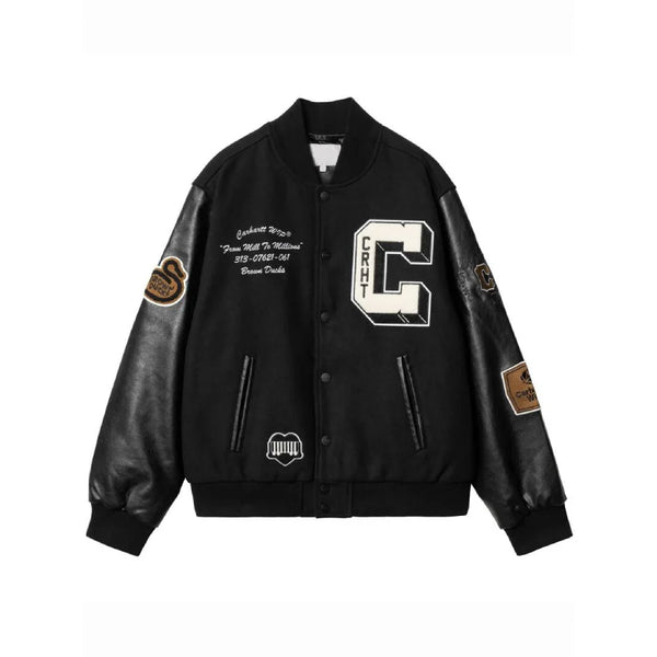 Carhartt Brown Ducks Black Bomber Jacket