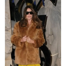 PFW Photocall Carla Bruni Brown Fur Coat