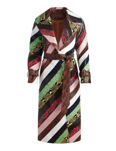 Carrie Preston Elsbeth S02 Snakeskin Coat