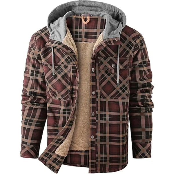 Casual Vintage Coffee Flannel Jacket