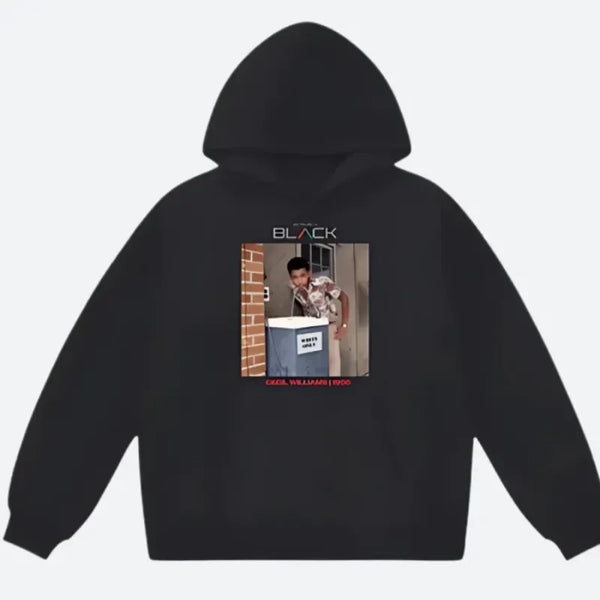 Cecil Williams Actively Black Pullover Hoodie