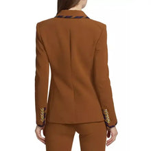Cecilia Cuff The Today Show 2025 Stripe Trim Brown Blazer