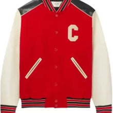 Celine Varsity Red Wool Jacket