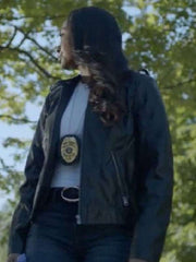 Joyce Glenn Checkmate Black Leather Jacket