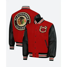 Chicago Blackhawks Coaches Red Varsity Jacket