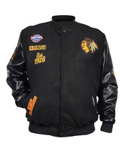 Chicago Blackhawks Animal Patches Black Jacket