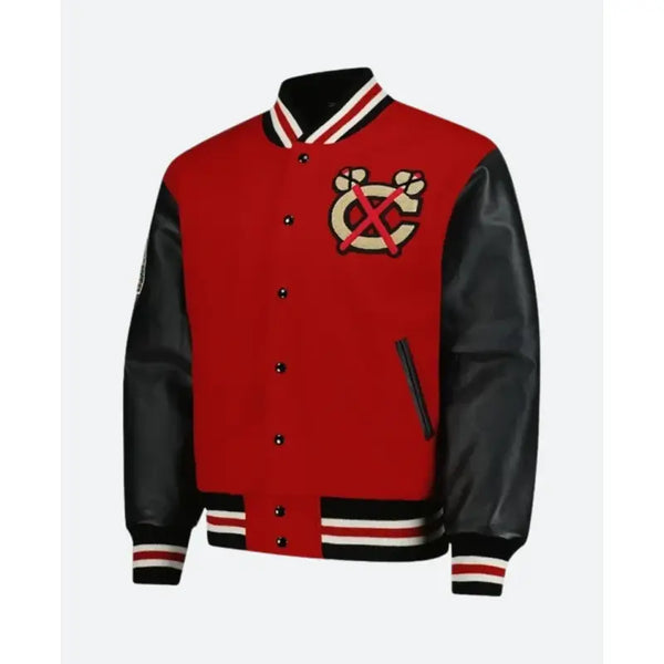 Chicago Blackhawks Coaches Red Varsity Jacket