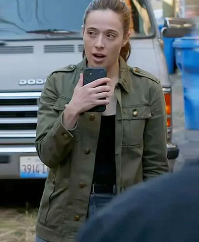 Chicago PD S12 Kim Burgess Green Cotton Jacket