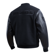 Chicago Bears Triple Black Wool Varsity Jacket