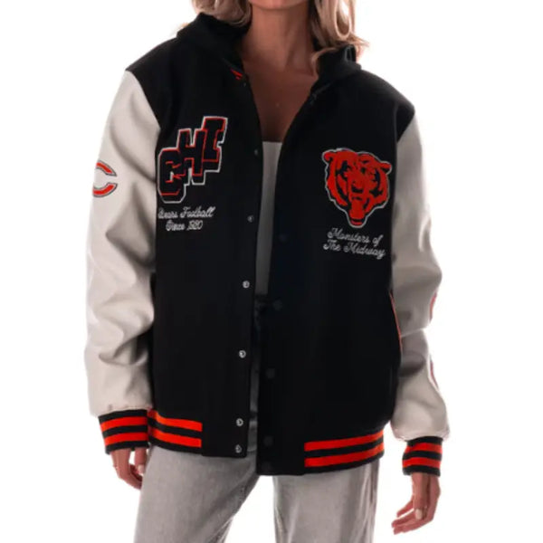 Chicago Bears The Wild Hooded Varsity Jacket
