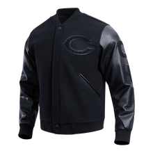 Chicago Bears Triple Black Wool Varsity Jacket