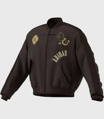 Chinese New Year Brown Bomber Jacket