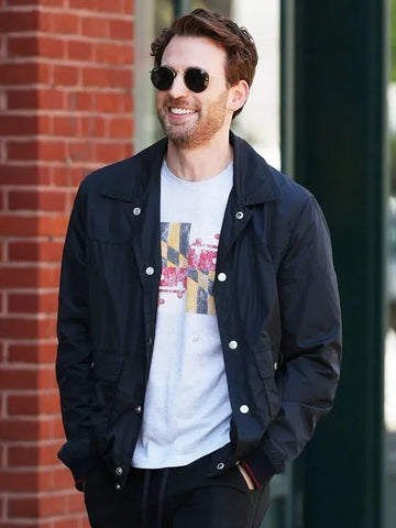 Chris Evans Materialists 2024 Blue Jacket