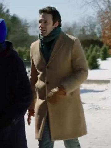 Jake Epstein Christmas in the Spotlight 2024 Brown Coat
