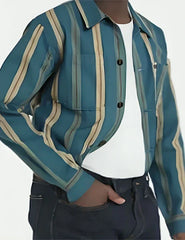 Christopher Meyer The Sex Lives of College Girls Striped Shirt
