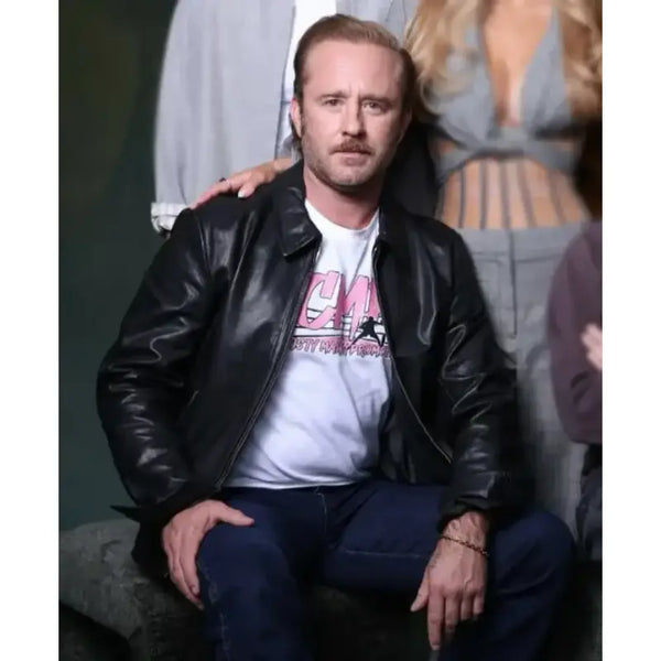 Christy 2025 Ben Foster Black Leather Jacket