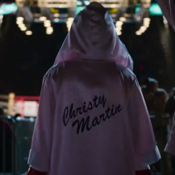 Christy Martin Sydney Sweeney Pink Satin Robe