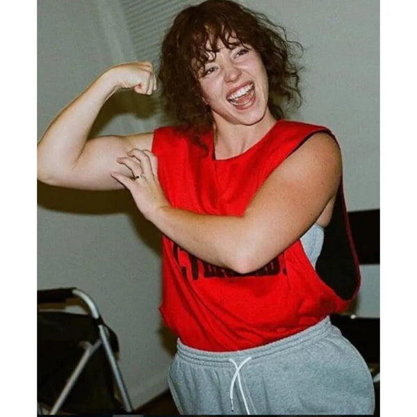Christy Sydney Sweeney Red Top