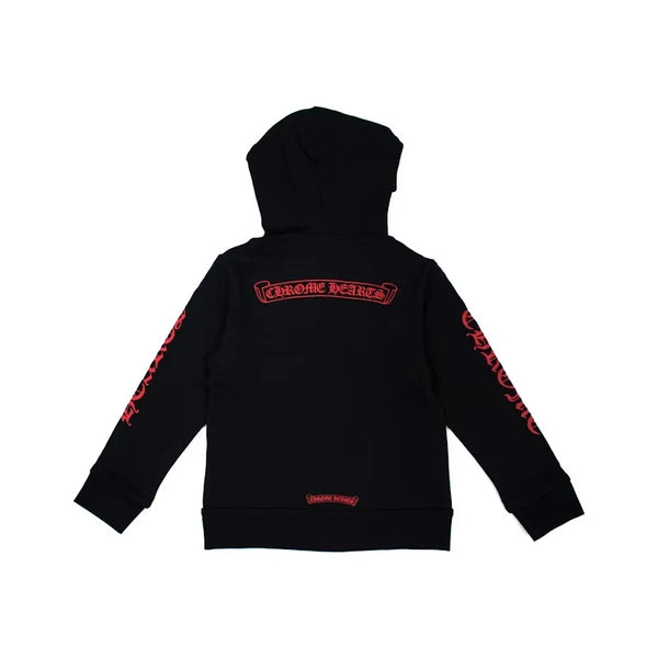 Chrome Hearts Kids Scroll Black Hoodie