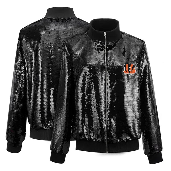 Cincinnati Bengals Cuce Black Sequin Jacket