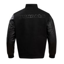 Cincinnati Bengals Black Wool & Leather Varsity Jacket