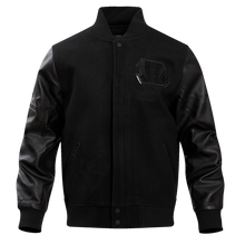 Cincinnati Bengals Black Wool & Leather Varsity Jacket