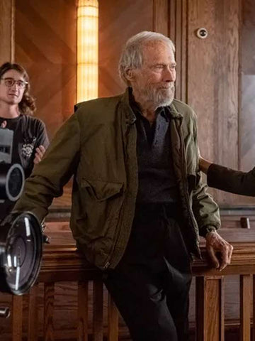 Clint Eastwood Juror #2 Green Bomber Jacket