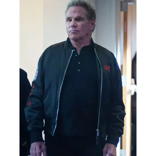 Cobra Kai S06 John Kreese Black Bomber Jacket